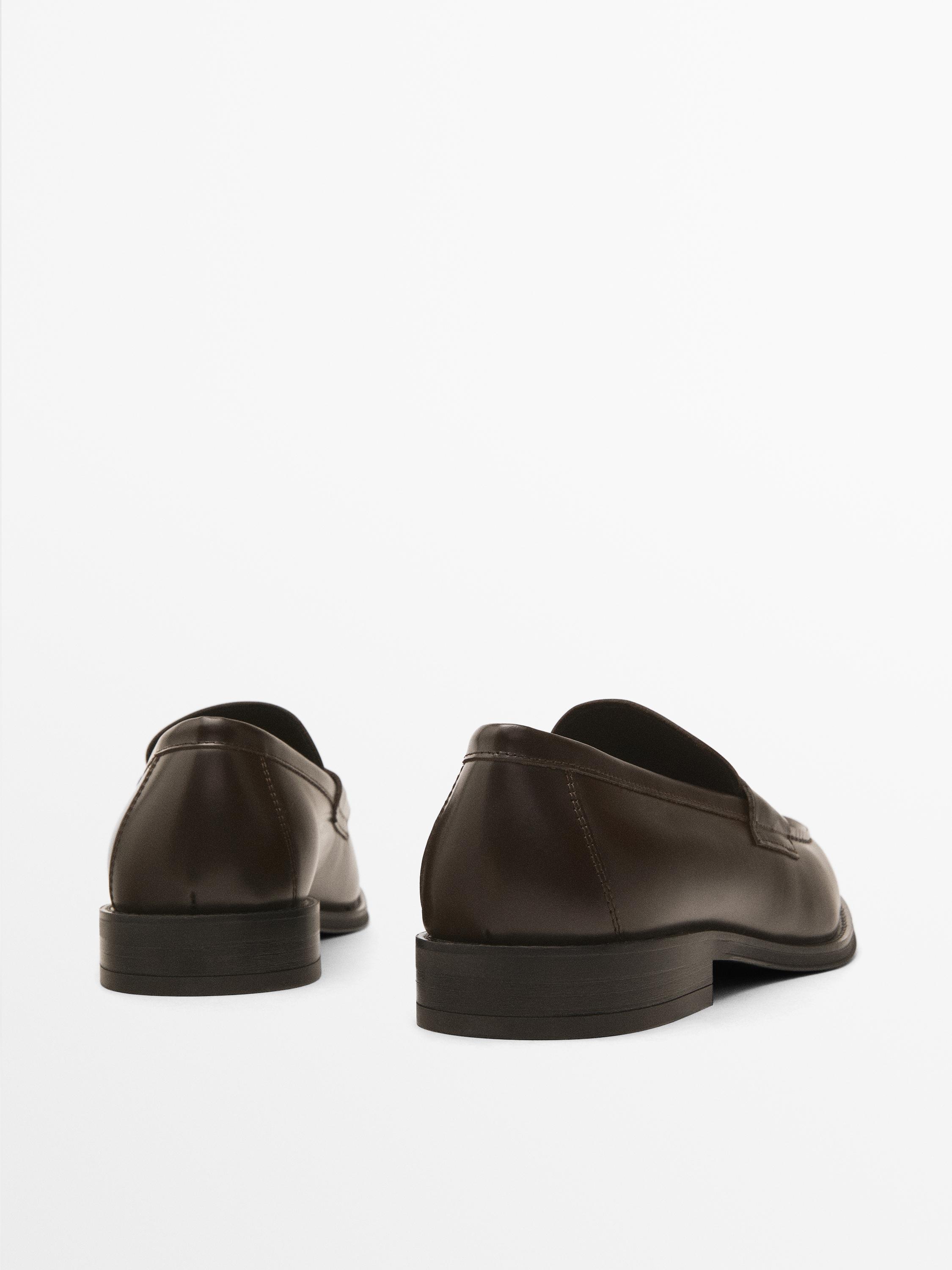Leather penny loafers